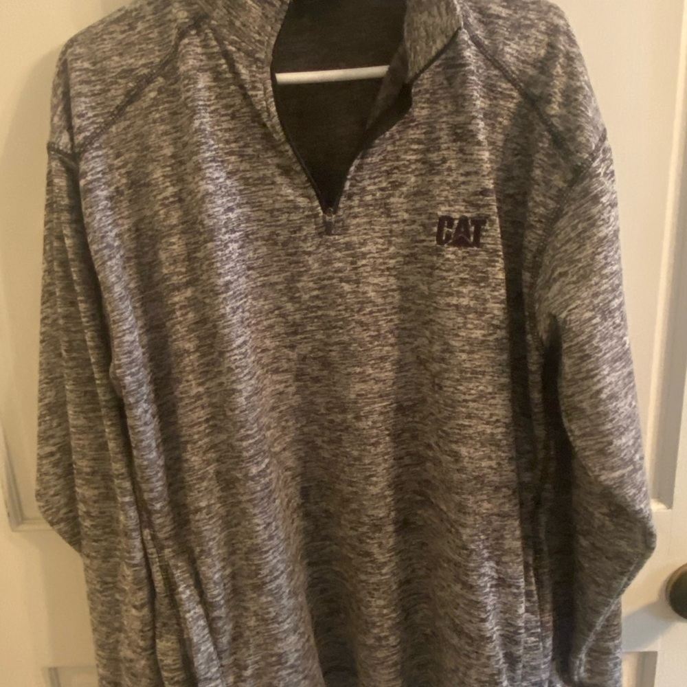 CAT Gray Quarter-Zip Pullover, NWOT